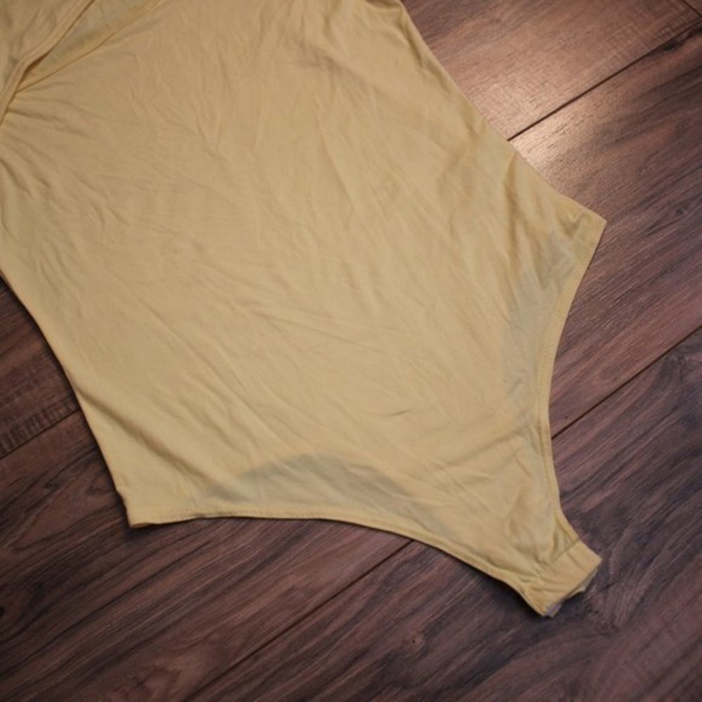 Gaze Light Yellow Short Sleeve Bodysuit M - Picture 4 of 7